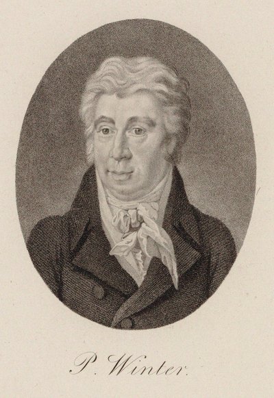 Portræt af komponisten Peter von Winter 1754-1825, ca 1825. af Unbekannt