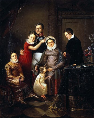 Portræt af prins Nikolay Repnin-Volkonskys familie, 1820
