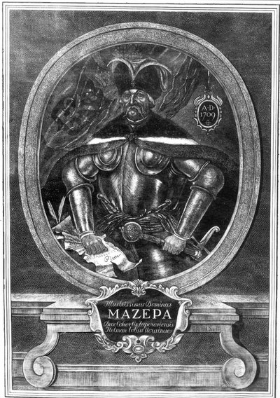 Portræt af Hetman Ivan Mazepa 1639-1709, 1709 af Unbekannt