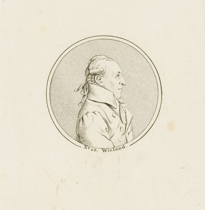 Portræt af digteren og forfatteren Christoph Martin Wieland 1733-1813, ca. 1810. af Unbekannt