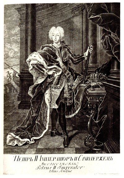 Portræt af zaren Peter II af Rusland 1715-1730 af Unbekannt