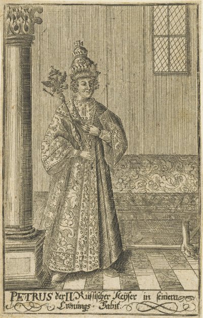 Portræt af zaren Peter II af Rusland 1715-1730, ca 1730. af Unbekannt