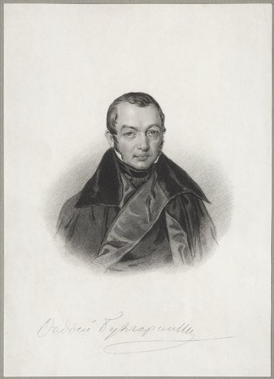 Portræt af forfatteren Faddei Bulgarin 1789-1859, 1841 af Unbekannt