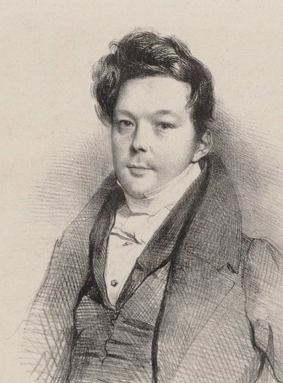 Portræt af komponisten Auguste-Mathieu Panseron 1796-1859, 1820. af Unbekannt