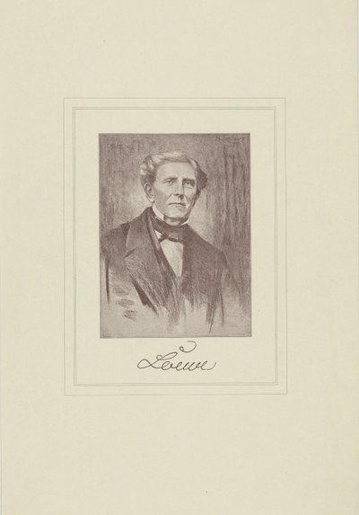 Portræt af komponisten Carl Loewe 1796-1869. af Unbekannt