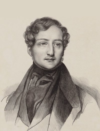 Portræt af pianisten og komponisten Sigismund Thalberg 1812-1871. af Unbekannt