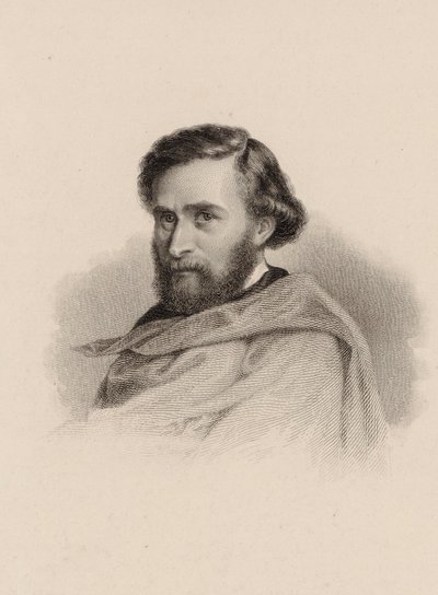 Portræt af violinisten og komponisten Anton Wallerstein 1813-1892. af Unbekannt