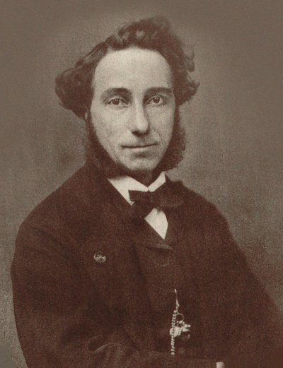 Portræt af violinisten og komponisten Camillo Sivori 1815-1894, ca 1865. af Unbekannt