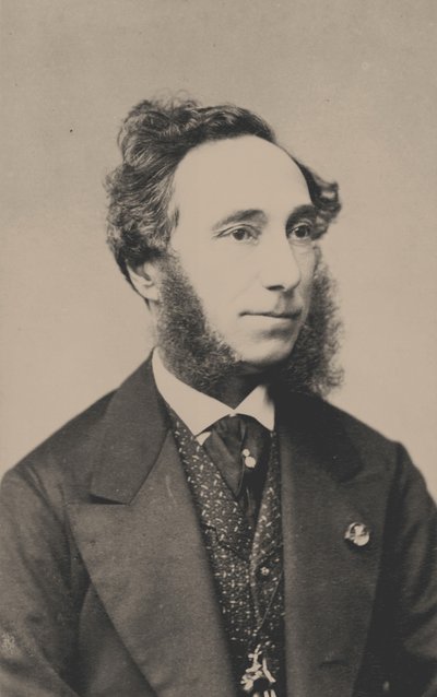 Portræt af violinisten og komponisten Camillo Sivori 1815-1894, ca 1865. af Unbekannt