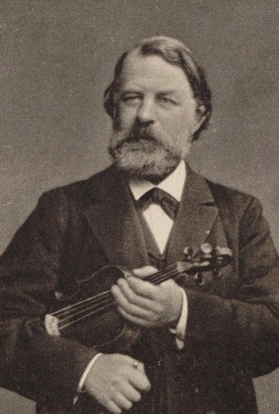 Portræt af violinisten og komponisten Joseph Joachim 1831-1907. af Unbekannt