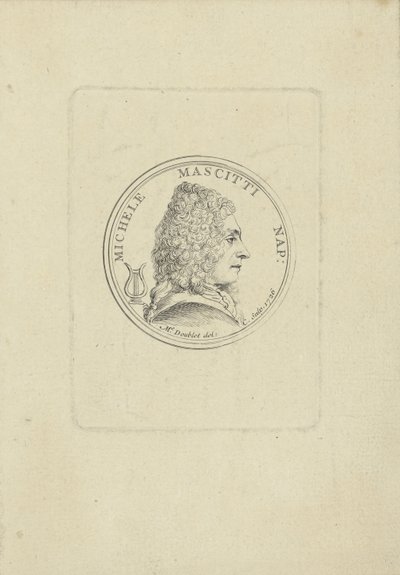 Portræt af violinisten og komponisten Michele Mascitti 1663-1760, 1726. af Unbekannt