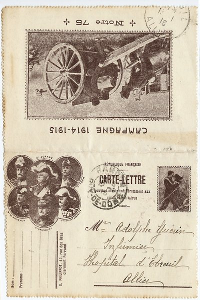 Postkort-brev af Unbekannt