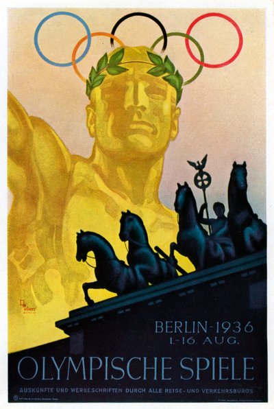 Plakat for de olympiske lege 1936, Berlin, 1936 af Unbekannt