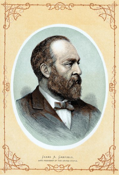 Posthumt portræt af James Abram Garfield, c1885 af Unbekannt