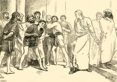 Posthumius i teatret i Tarentum, 1890. af Unbekannt