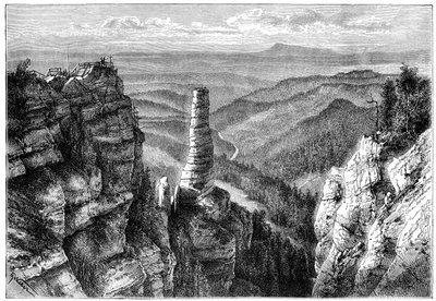 Prebischer Kogel, i Sachsisk Schweiz, 1879 af Unbekannt