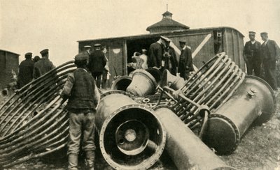 Forberedelse til evakueringen af Warszawa, Første Verdenskrig, 1915, c1920. af Unbekannt