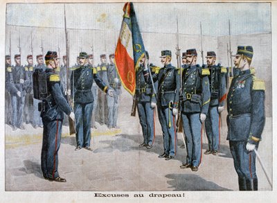 Præsenterer undskyldninger til flaget, Toulon, Frankrig, 1898 af Unbekannt