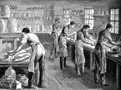 Pressere på arbejde, c1880 af Unbekannt