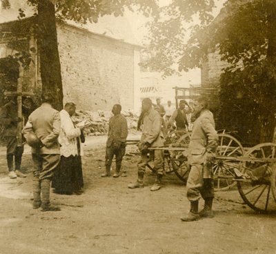 Præst siger messe i det fri, c1914-c1918 af Unbekannt
