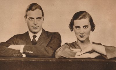 Prins George og prinsesse Marina, der blev forlovet den 28. august 1934 1935 af Unbekannt