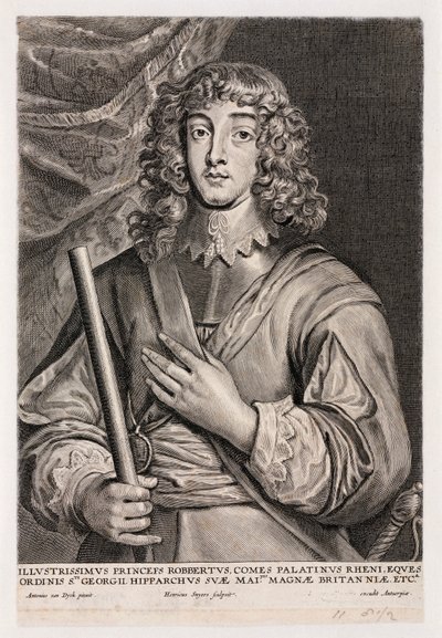 Prins Rupert af Rhinen, kavaleriofficer, ca. 1640 af Unbekannt