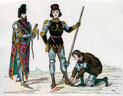 Prins, væbner og kammertjener, 1400-tallet 1882-1884 af Unbekannt