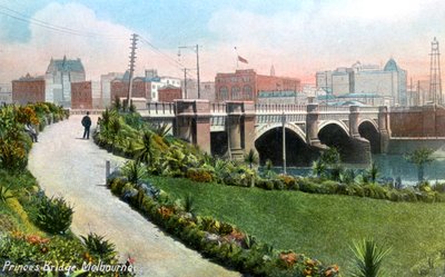 Princes Bridge, Melbourne, Australien, 1912 af Unbekannt