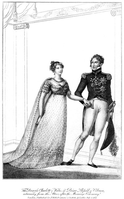Prinsesse Charlotte og Prins Leopold, 1816 af Unbekannt