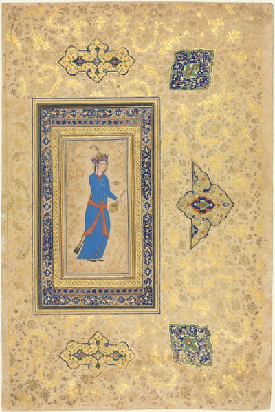 Prinsesse med vinflaske og kop recto, ca. 1550-1600. af Unbekannt