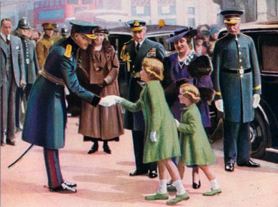 Prinsesser Elizabeth og Margaret c.1935 af Unbekannt