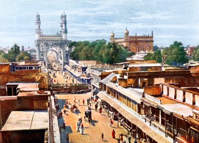 Principal Entrance Street, Hyderabad, Indien, begyndelsen af det 20. århundrede af Unbekannt