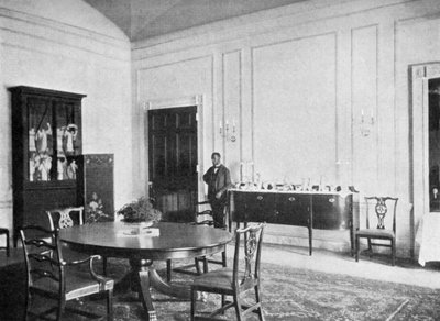 Privat spisestue i Det Hvide Hus, Washington DC, USA, 1908 af Unbekannt