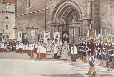 Procession til ære for Sankt Stefan i Budapest den 20. august af Unbekannt
