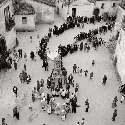 Procession af flagellanter, Albano di Lucania, Potenza, Basilicata, Italien (s/h foto) af Unbekannt