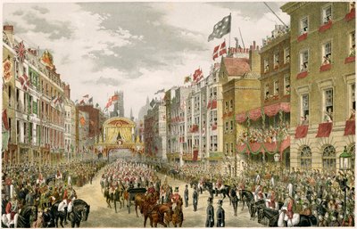 Procession on the Strand, Westminster, London, 1863 af Unbekannt