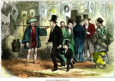 Civilisationens fremskridt i Japan, 1875 af Unbekannt