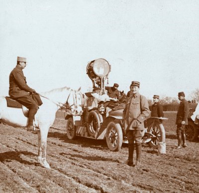 Projektor, Chalons, Nordfrankrig, c1914-c1918. af Unbekannt