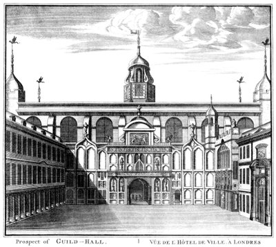 Prospect of Guildhall, City of London, 1886 af Unbekannt
