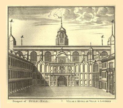 Prospekt af London Guildhall, 1886. af Unbekannt