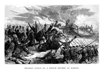Preussisk angreb på et fransk batteri i Woerth, 1793, 1875 af Unbekannt