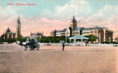 Offentlige bygninger, Bombay, Indien, begyndelsen af det 20. århundrede af Unbekannt