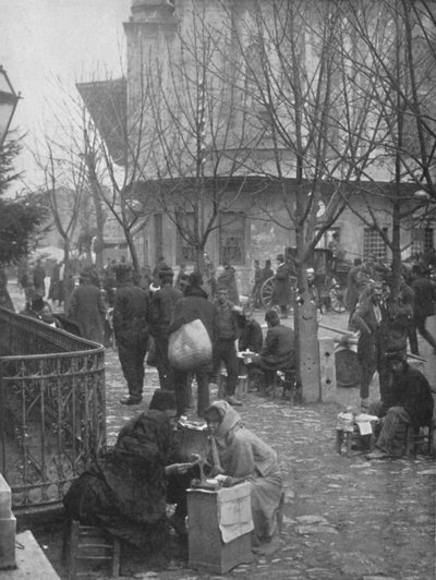 Public Letter-writers in a Constantinople Street, 1913 af Unbekannt