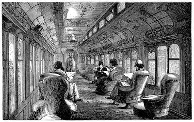 Pullman salonvogn på Midland Railway, England, 1876 af Unbekannt
