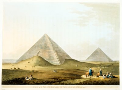 Pyramiderne ved Giza, Egypten, 4. dynasti, Det gamle kongerige, 26. århundrede f.Kr. 1801 af Unbekannt