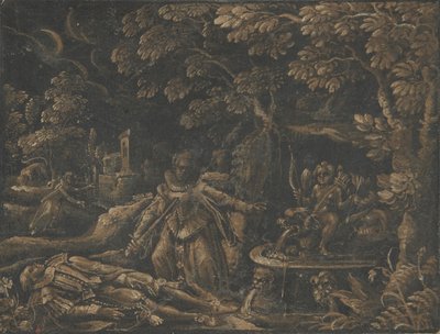 Pyramus og Thisbe, ca. 1580 af Unbekannt
