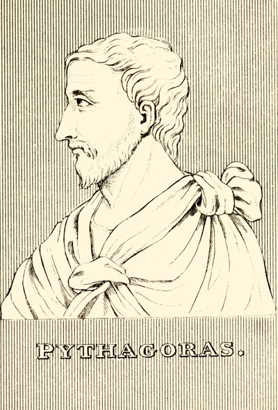 Pythagoras, c 570-c 495 f.Kr., 1830. af Unbekannt