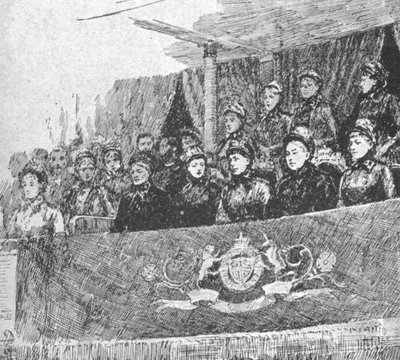 Dronning Victoria ved opførelsen af...Mors et Vita i Albert Hall, 1886, 1901. af Unbekannt
