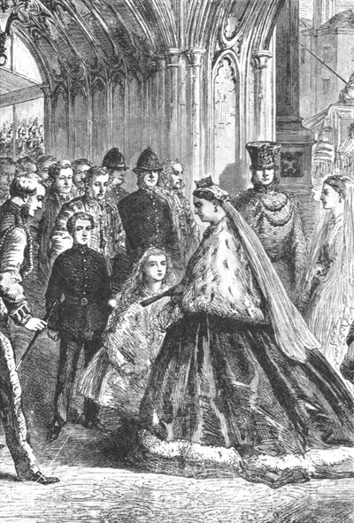 Dronning Victoria går ind i Westminster Palace, 5. februar 1867, 1901. af Unbekannt