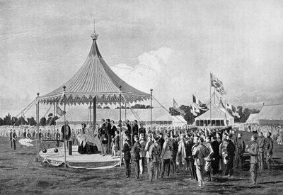 Dronning Victoria affyrede det første skud ved Wimbledon, juli 1860, c1920 af Unbekannt